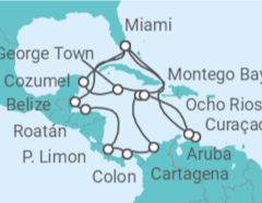 Itinerario del Crucero Jamaica, Colombia, Panamá, Costa Rica, Honduras, Belice, USA, Curaçao, Aruba, Islas Caimán, Méxic... - MSC Cruceros