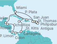 Itinerario del Crucero Islas Vírgenes - Eeuu, Saint Maarten, Antigua Y Barbuda, Puerto Rico, USA, Jamaica, Colombia, Pan... - MSC Cruceros