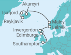 Itinerario del Crucero Islandia, Reino Unido - Norwegian Cruise Line