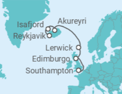 Itinerario del Crucero Islandia, Reino Unido - Norwegian Cruise Line