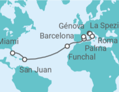 Itinerario del Crucero Italia, España, Portugal, Puerto Rico - MSC Cruceros