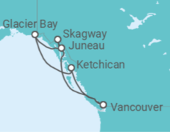 Itinerario del Crucero Alaska - Princess Cruises
