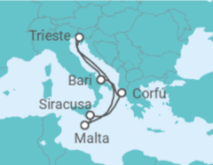 Itinerario del Crucero Grecia, Malta, Italia - Costa Cruceros