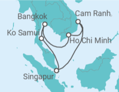 Itinerario del Crucero Vietnam, Tailandia - Princess Cruises