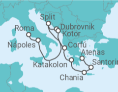 Itinerario del Crucero Grecia, Croacia, Montenegro, Italia - Princess Cruises