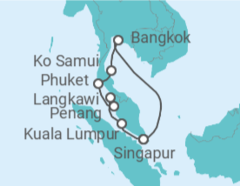 Itinerario del Crucero Malasia, Tailandia - Princess Cruises