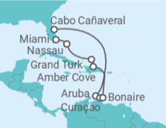 Itinerario del Crucero Aruba, Curaçao, Bonaire, San Eustaquio y Saba, Bahamas - Princess Cruises