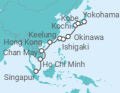 Itinerario del Crucero Vietnam, China, Taiwán, Japón - Princess Cruises