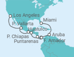 Itinerario del Crucero Aruba, Panamá, Costa Rica, México - Princess Cruises