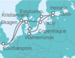 Itinerario del Crucero Dinamarca, Alemania, Suecia, Finlandia, Estonia - Princess Cruises