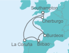 Itinerario del Crucero España, Francia - Princess Cruises