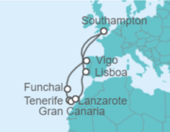 Itinerario del Crucero Islas Canarias - Princess Cruises