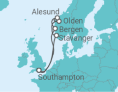 Itinerario del Crucero Noruega - Cunard