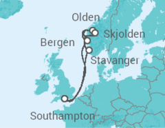 Itinerario del Crucero Noruega - Cunard