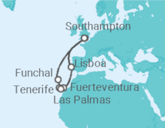 Itinerario del Crucero Islas Canarias - Cunard