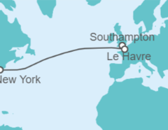 Itinerario del Crucero Francia - Cunard