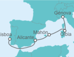 Itinerario del Crucero España, Italia - MSC Cruceros