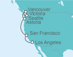 Itinerario del Crucero Alaska - Princess Cruises