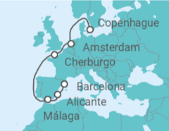 Itinerario del Crucero Holanda, Francia, España - MSC Cruceros