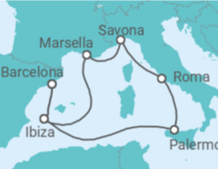 Itinerario del Crucero España, Italia, Francia - Costa Cruceros
