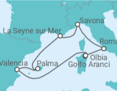 Itinerario del Crucero Italia, España - Costa Cruceros