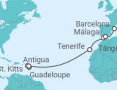 Itinerario del Crucero Antigua Y Barbuda, España, Marruecos - Costa Cruceros