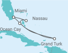 Itinerario del Crucero Bahamas - MSC Cruceros