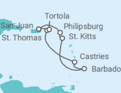 Itinerario del Crucero Saint Maarten, Barbados, Santa Lucía, Islas Vírgenes - Eeuu, Islas Vírgenes - Reino Unido - Norwegian Cruise Line