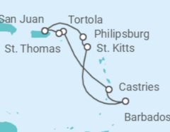 Itinerario del Crucero Saint Maarten, Barbados, Santa Lucía, Islas Vírgenes - Reino Unido, Islas Vírgenes - Eeuu - Norwegian Cruise Line