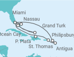 Itinerario del Crucero Bahamas, USA, Saint Maarten, Antigua Y Barbuda, Islas Vírgenes - Eeuu - MSC Cruceros