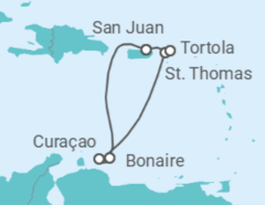 Itinerario del Crucero Bonaire, San Eustaquio y Saba, Curaçao, Islas Vírgenes - Eeuu, Islas Vírgenes - Reino Unido - Norwegian Cruise Line