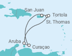 Itinerario del Crucero Islas Vírgenes - Eeuu, Islas Vírgenes - Reino Unido, Aruba, Curaçao - Norwegian Cruise Line