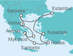 Itinerario del Crucero Grecia, Turquía - Silversea