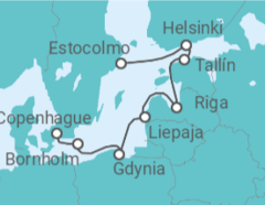 Itinerario del Crucero Dinamarca, Polonia, Letonia, Estonia, Finlandia - Silversea