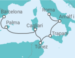Itinerario del Crucero España, Italia, Túnez - Silversea