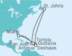 Itinerario del Crucero Puerto Rico, Guadalupe, Antigua Y Barbuda, Islas Vírgenes - Reino Unido - Silversea