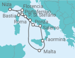 Itinerario del Crucero Italia, Malta - Silversea