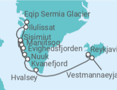 Itinerario del Crucero desde Nuuk, Groenlandia a Reykjavik (Islandia) - Silversea