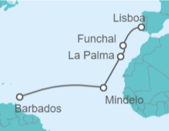 Itinerario del Crucero Portugal, España, Cabo Verde - Silversea