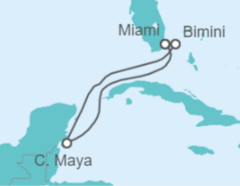 Itinerario del Crucero Sol Maya - Virgin Voyages