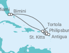 Itinerario del Crucero Islas Santas y mares bañados por el sol - Virgin Voyages