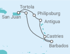 Itinerario del Crucero Santos y Mares del Caribe - Virgin Voyages