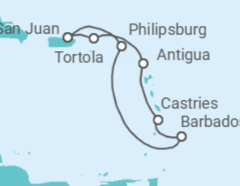 Itinerario del Crucero Saint (Isles) y Mares del Caribe - Virgin Voyages