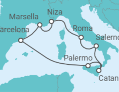 Itinerario del Crucero La Joya Brillante de la Riviera Francesa - Virgin Voyages