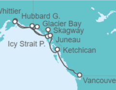 Itinerario del Crucero Alaska - Princess Cruises