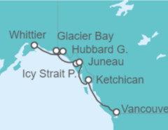 Itinerario del Crucero Alaska - Princess Cruises