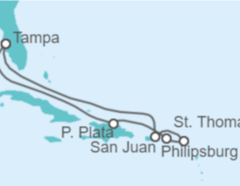 Itinerario del Crucero Puerto Rico, Saint Maarten, Islas Vírgenes - Eeuu - Royal Caribbean