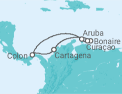 Itinerario del Crucero Bonaire, San Eustaquio y Saba, Curaçao, Aruba, Panamá - Royal Caribbean