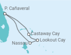 Itinerario del Crucero Bahamas - Disney Cruise Line