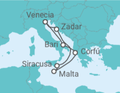 Itinerario del Crucero Grecia, Malta, Italia - Costa Cruceros